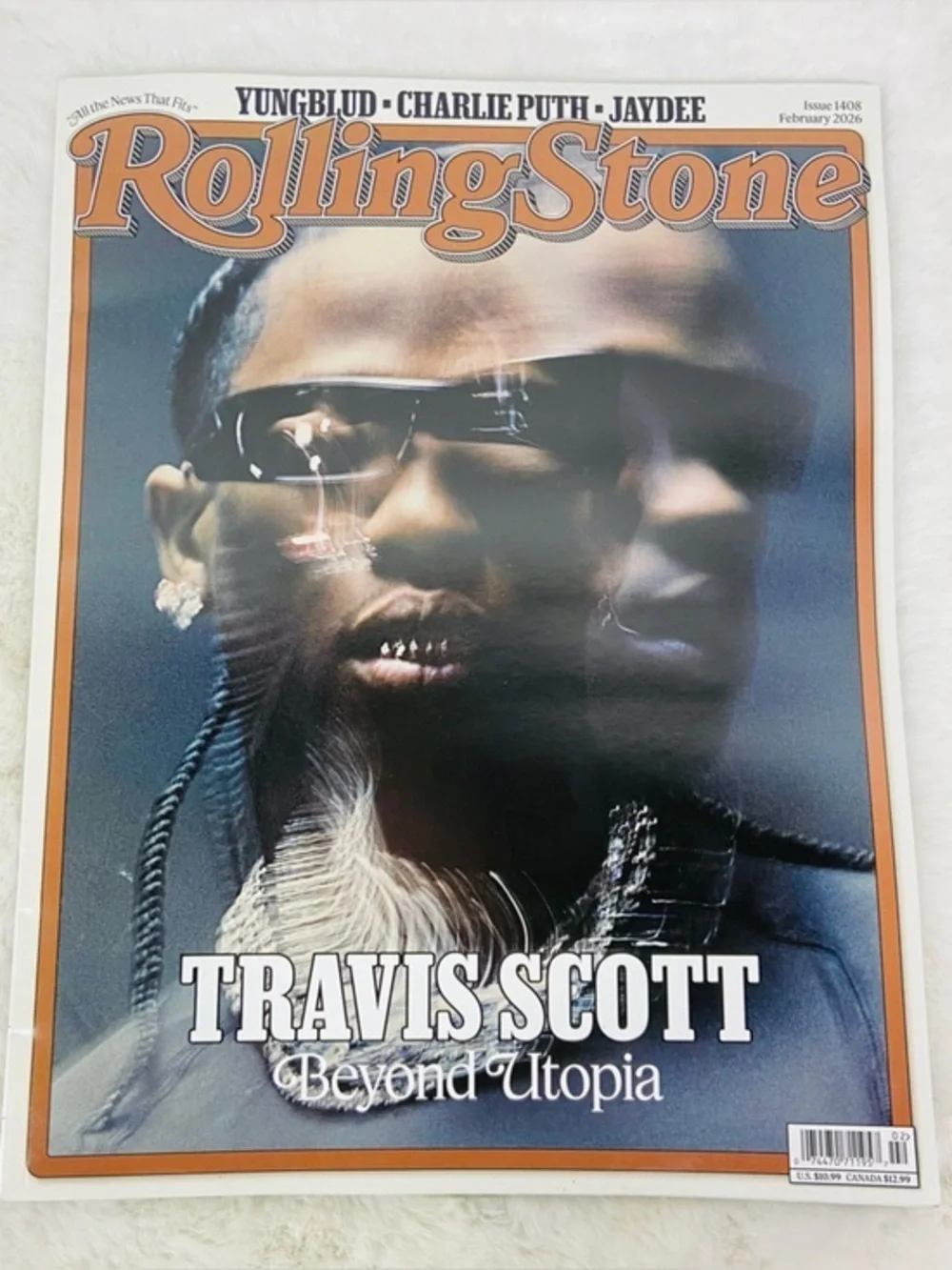 the Rolling Stones Orange & Blue Travis Scott beyond utopia Cover